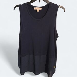 💙 Women's Michael By Michael Kors Deep Blue🎽 Tank Top Blouse - Size L